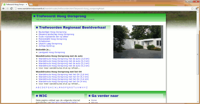 Website die het regionaal beeldverhaal vertelt